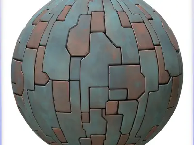 Stylized Metal Panels Seamless Texture Texture