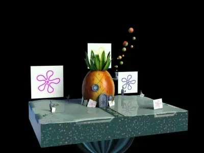 sponge bob house 3D model