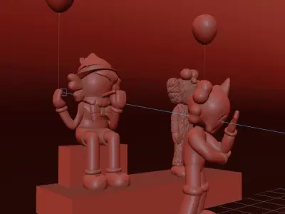 KAWS TOYS  Astroboy  Pinocchio  BFF 3D model