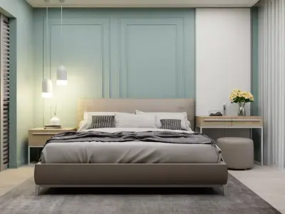 Interior Bedroom design scene 18 3D model