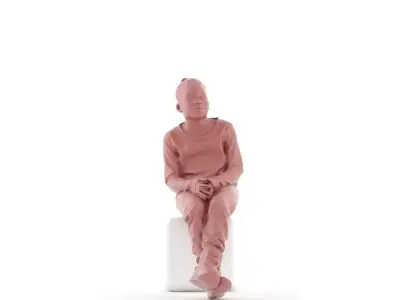 Samantha with a rose sweater 3D model