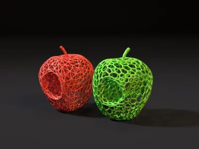 Hollow Apple 3D print model