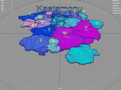 Kastamonu  Black Sea Region  Turkey map region geography 3D model