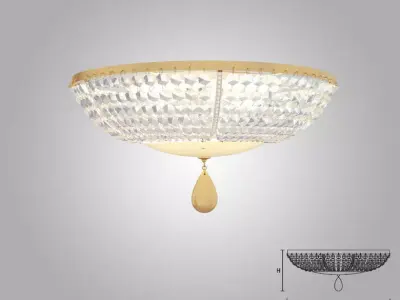 Masiero 7600 PL6 ceiling lamp 3D model
