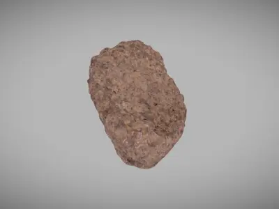 Porous Igneous Rock Low-poly 3D model