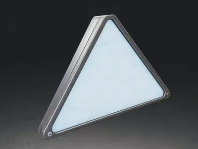 Triangular LED Wall Light Low-poly 3D model