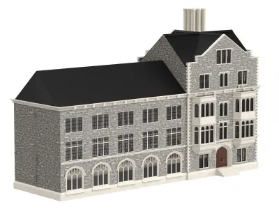 Old brick house 3 from New York 3D model