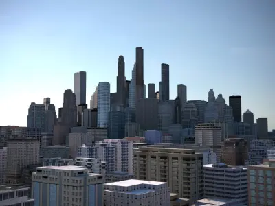 City 08 Low-poly 3D model