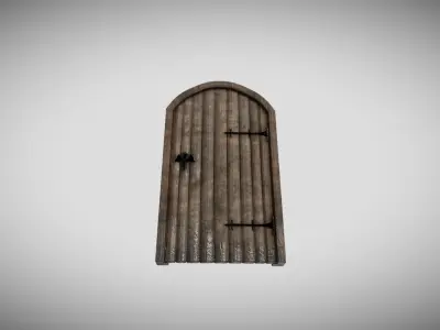 Medieval Door Low-poly 3D model