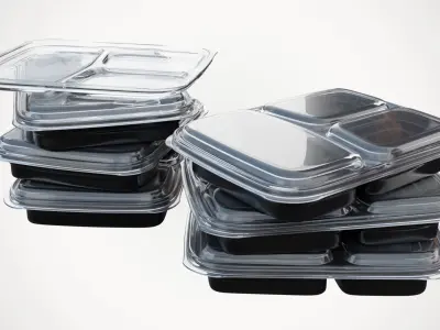 Meal Prep Containers - Disposable 3D model