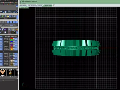 Stepped Channel gold ring 3D print model