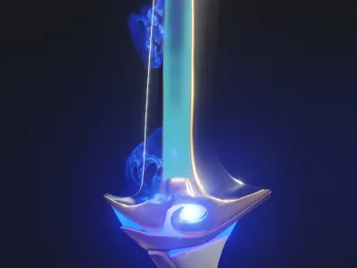 Stylish Gaming Dagger 3D Model Low-poly 3D model