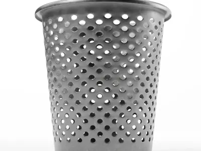 Modern Metal Mesh Office Trash Can - PBR - SubD Ready Low-poly 3D model