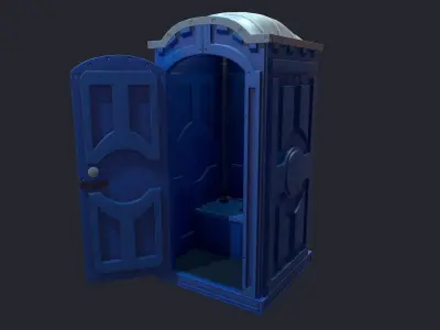 Biotoilet Low-poly 3D model
