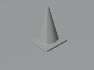 Traffic Cone 3D model 7
