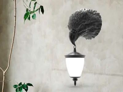 Eagle Head Wall Lamp 3D print model purchase