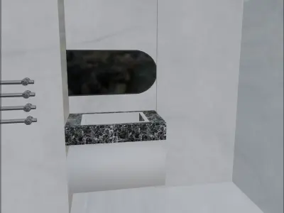 empty bathroom for models Free 3D model