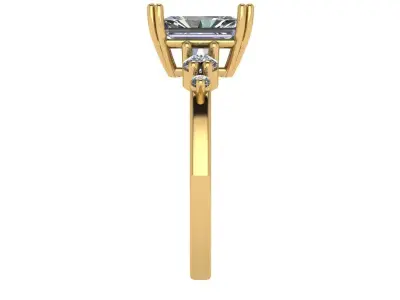 Prong Radiant shaped ring 3D print model