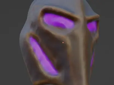 Sci-fi helmet 3D model 9