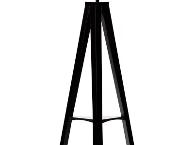 Aurora Metal Tripod Floor Lamp Black Low-poly 3D model