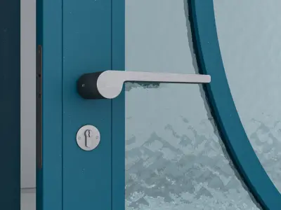 Aluminium door 363 3D model