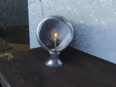 Modern Bedside Lamp 3D model