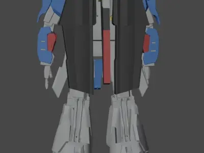 Gundam Zeta  Low-poly 3D model