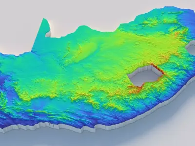 South Africa Terrain Country 3D model