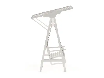 5 Wooden Swing Chairs Set 3D model