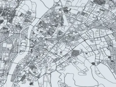 Cairo Road Network and Streets 3D model