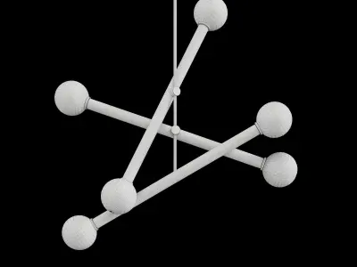 PAXTON pendant light with four balls 3D model