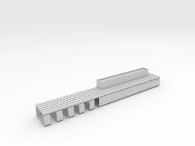 Bench Park 11 Low-poly 3D model