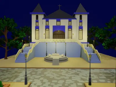 Pack Historical City Assets Low-poly 3D model