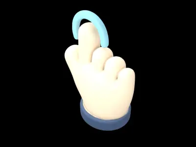 Touch Icon v1 001 Low-poly 3D model