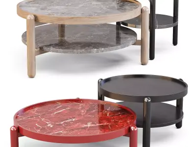 Meridiani Vittorio - Coffee and Side Tables Set 02 3D model