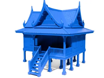 Traditional Thai house 3D print model
