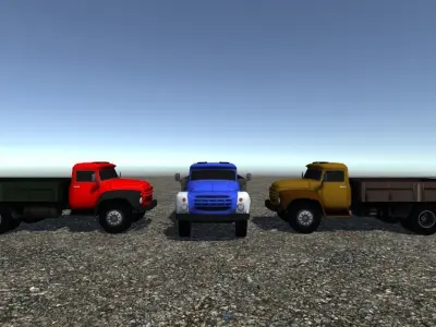 Industrial Small Truck Pack - I Low-poly 3D model