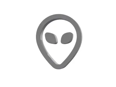 3d alien Low-poly 3D model