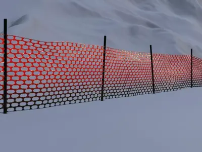 Low-Poly Orange fence Texture