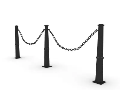 Iron Chain Barrier 3D model