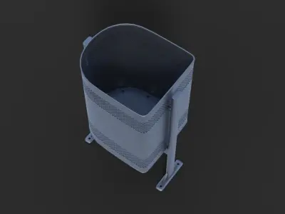 Low Poly Trash Bin  3D model