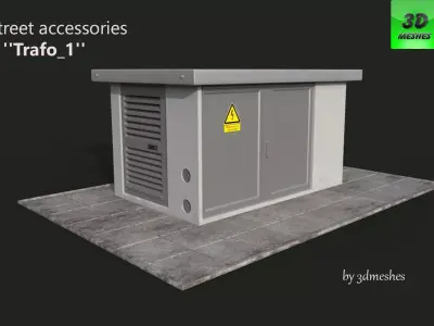 Street accessories - Trafo 1 - PBR lowpoly Low-poly 3D model