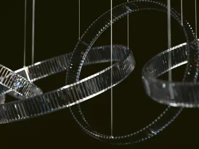 Crystal Flare Chandelier 3D model