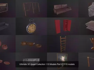 Ultimate 3D Asset Collection 110 Models Part 2 3D Model Pack