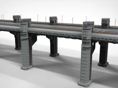 sci-fi bridge 2 3D model