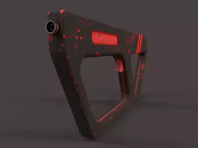 Sci-Fi Gun V2 Low-poly 3D model