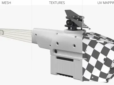 Tiny Unmanned Drone White 3D model