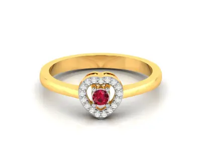 Diamond Ring For Women 3d Print Model 3D print model 30