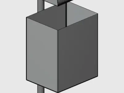 Street Trash Bin 3D model