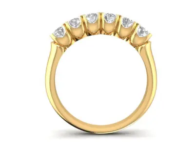 Classic Half Eternity Shared Prong Diamond Ring 770 3D print model